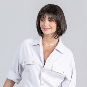 Perruque courte monofilament, carré effilé, un style égyptien