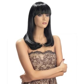Perruque longue Emma brune - World Wigs