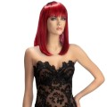 Perruque mi-longue Elvira rouge bicolore