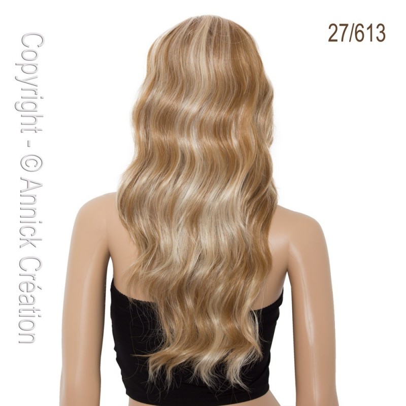 perruque longue, semi-naturelle, une coiffure de starlette