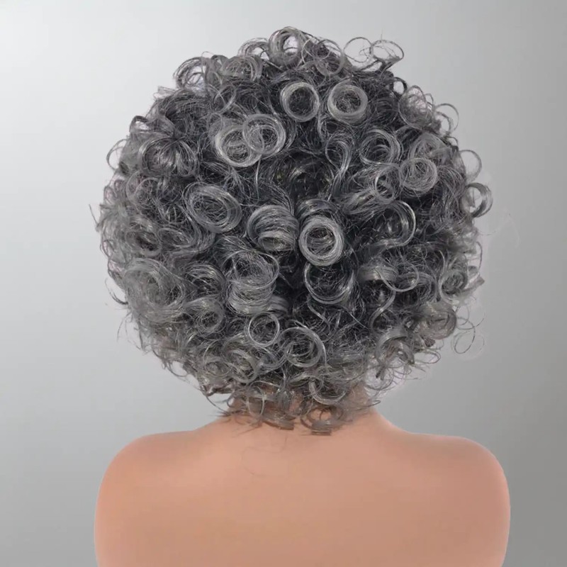 Perruque courte frisée effet naturel | Annick Création