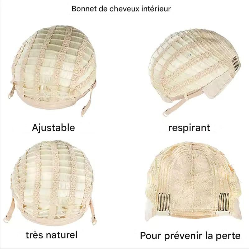 Perruque Mi-Longue Ondulée Gris Méché Frange Racines Foncées